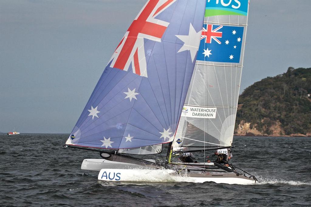 Jason Waterhouse and Lisa Darmanin (AUS)  Nacra 17 - Silver medalists - 2016 Olympic Regatta © Richard Gladwell www.photosport.co.nz